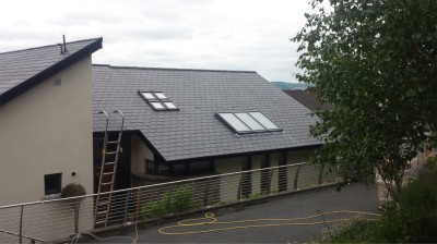 After cleaning of the roof of a modern Cork home by Pro Wash, Ireland