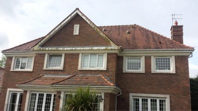 Before  cleaning of the roof of a Cork home by Pro Wash, Ireland